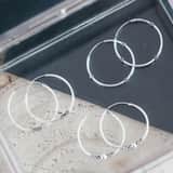 Ohrringe aus 925 Silber, Bali, 30 mm