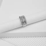 Ring, 925 Silber, breit, mit Zirkonia