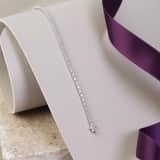 Armband aus 585 Weißgold mit Diamant (0,42 ct)