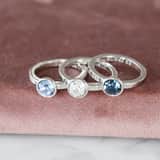 Guess-Ring, rhodiniert, Kristall Miami