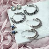 Bijoux zilverkleurige oorbellen set voor dames