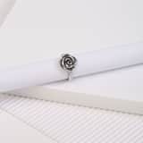 Silberring mit Rose, Bali