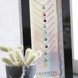 Zilveren ketting kristal ruby