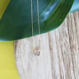 14 karaat gouden ketting hanger hart zirkonia voor dames