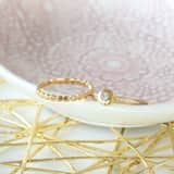 Goldplated ring met bolletjes