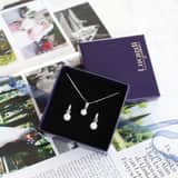 Schmuckset, 925 Silber, Perle