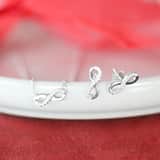 Kette in 925 Silber mit Charms Infinity mit Zirkonia