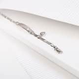 Plattenarmband in 925 Silber Charms Herz