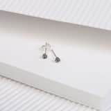 925 Silber Ohrringe, Knoten, 3 mm, Bali