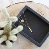 9 Karaat ketting met hanger bar 2cm