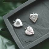 925 Silber Medaillon, Herz