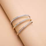 Guess stainless steel roséplated bangle met kristal voor dames
