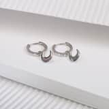 Ohrringe, 925 Silber, Galaxis-Mond