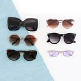 Sonnenbrille mit Leopardenmuster und braunen Gläsern