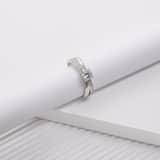 Zilveren ring met zirkonia
