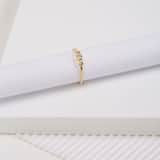 Zilveren goldplated ring met zirkonia voor dames
