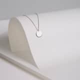 Zilveren ketting&hanger graveer disc voor dames