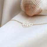 9 karaat armband hart opengewerkt Love