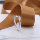 14 karaat witgouden ring lab grown diamant 0,20ct