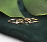 Goldplated ring met zirkonia voor dames