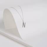 Zilveren ketting&hanger alfabet