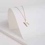 Zilveren goldplated ketting met hanger alfabet voor dames