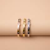 Guess stainless steel roseplated bangle 4G logo