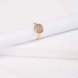 Ring aus 925 Silber, gold, Edelstein Rosenquarz