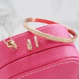 Little Miss Fabulous stainless steel kinderoorbellen rose light peach kristal