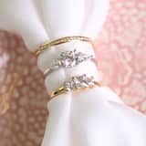 Schienenring, 375 Gold, rundum mit Zirkonia