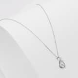 Zilveren ketting met hanger fantasie met zirkonia voor dames