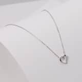 Zilveren ketting met hanger hart met zirkonia voor dames