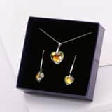 Schmuckset, 925 Silber, Kristall AB