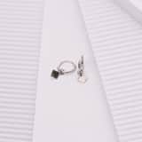 Zilveren oorringen met hanger ruit