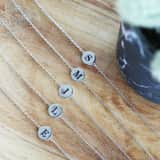Zilveren armband alfabet rhodiumplated