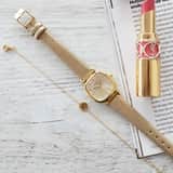 Zilveren goldplated fantasiearmband met letterhanger voor dames