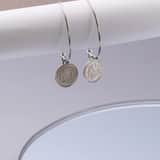 Stainless steel oorringen met hanger I love you