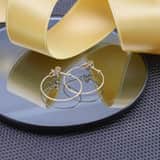 Ohrringe, 585 Gelbgold, bearbeitet