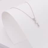 Zilveren ketting met hanger baguette
