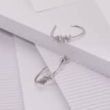Ohrringe, 925 Silber, Baguetteschliff