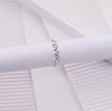 Ring, 925 Silber, Baguetteschliff