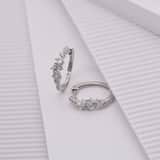 Ohrringe, 925 Silber, Baguetteschliff