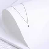 Kette, 925 Silber, mit Kreuzanhänger