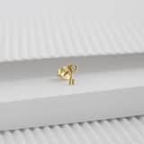 Ohrstecker, 925 Silber, vergoldet, Schlüssel