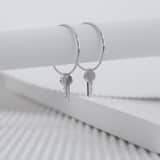 Ohrringe, 925 Silber, mit Schlüssel-Anhänger