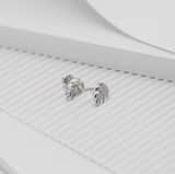 Ohrstecker, 925 Silber, Blatt