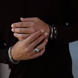 Stainless steel herenarmband mat