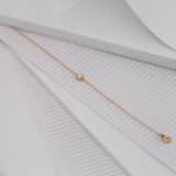 Zilveren goldplated parelarmband voor dames