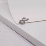 Ohrringe, 925 Silber, mit Zirkonia in Weiß und Blau