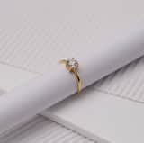 Zilveren goldplated ring met zirkonia voor dames